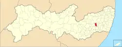 Localização de Agrestina em Pernambuco
