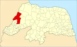 Localização de Apodi no Rio Grande do Norte