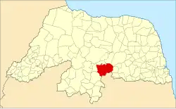 Localização de Currais Novos no Rio Grande do Norte