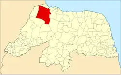 Localização de Mossoró no Rio Grande do Norte