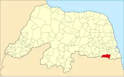 Localização de Nova Cruz no Rio Grande do Norte