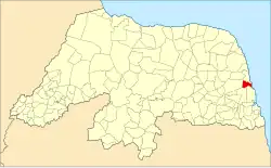 Localização de Parnamirim no Rio Grande do Norte