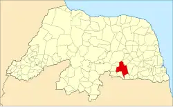 Localização de Santa Cruz no Rio Grande do Norte