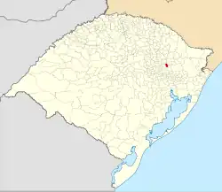 Localização de Pinto Bandeira no Rio Grande do Sul
