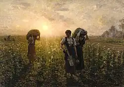 Jules Breton, O fim do dia de trabalho, 1886-87
