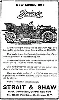 Um anúncio da Buick de 1911 - Syracuse Post-Standard, 21 de janeiro de 1911