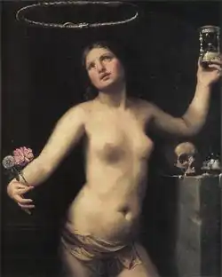 Uma mulher clássica alegórica c. 1670, representando a eternidade.
