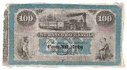 Cem Mil Réis do Banco do Brasil 1854.