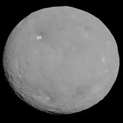 1 Ceres fotografado pela Dawn em 4 de fevereiro de 2015.