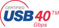 The certified USB4 40Gbps logo
