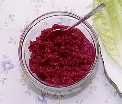 Chrain vermelho é feito com beterraba