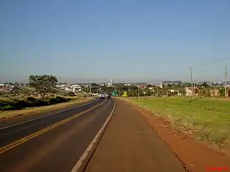 Vista parcial do município pela SP-257