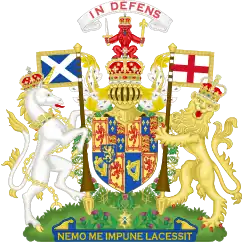 Brasão de Guilherme II e Maria II na Escócia como co-monarcas