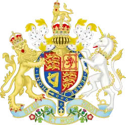 Brasão de armas como Rei do Reino Unido (exceto Escócia)(1910-1936)