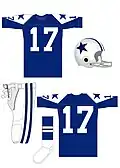 Uniforme azul do Dallas Cowboys de 1960