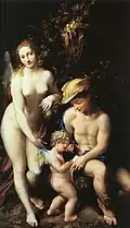 Correggio: Vênus, Cupido e Mercúrio, c. 1525. National Gallery, Londres.