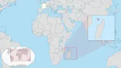Localização de Mayotte na África