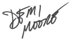 Assinatura de Demi Moore
