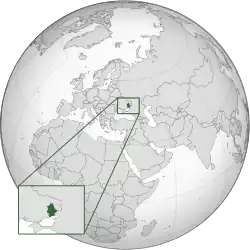 Localização de Donetsk