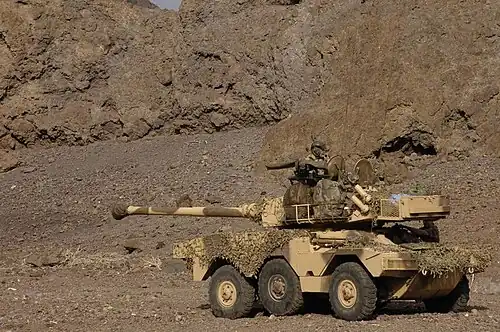 Tanque leve ERC 90 da 13ème DBLE em Djibouti