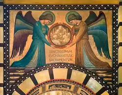 Anjos com o medalhão do Sacramento da Eucaristia, por Adelbert Gresnigt