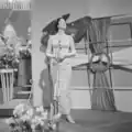 Corry Brokken, vencedora do Festival Eurovisão da Canção 1957 pelos Países Baixos.