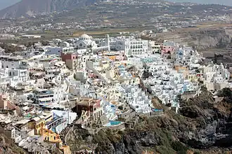 Vista aérea de Fira