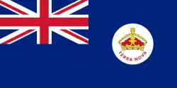 Estandarte Azul de Terra Nova, bandeira do governo colonial de 1870 a 1904.