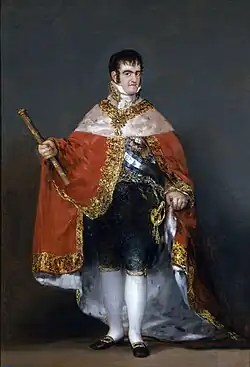 Fernando VII de Espanha, óleo sobre tela, 1815