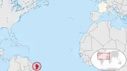 Localização da Guiana Francesa