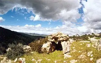 Dolmen em Roknia, província de Guelma na Argélia.