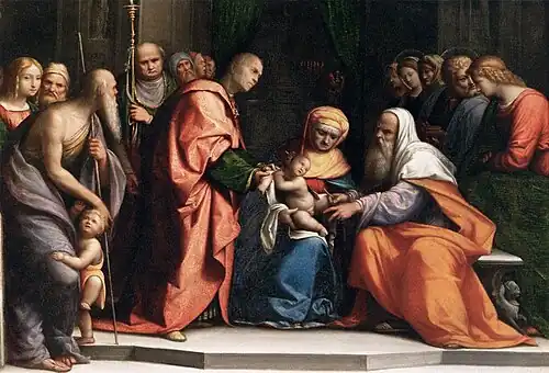 Circuncisão de Jesus.Por Garofalo, atualmente no Museu do Louvre, em Paris.