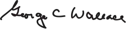 Assinatura de George Wallace