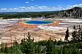 Grand Prismatic Spring, no Parque Nacional de Yellowstone, Estados Unidos