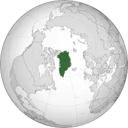 Localização de Gronelândia / Groenlândia / Groelândia