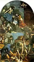 Guercino: Sepultamento e glória de Santa Petronila  1621-22