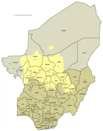 Hausa language map