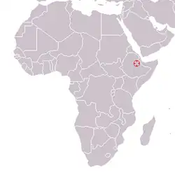 Mapa de distribuição