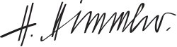 Assinatura de Heinrich Himmler