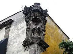 Nicho em um palácio barroco em La Merced, Cidade do México