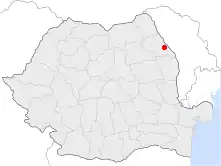 Localização de Iași na Romênia.