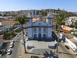 Uma vista parcial da cidade com a Igreja Matriz de São Vicente Férrer em destaque