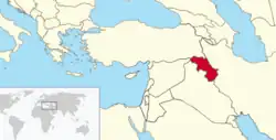 Localização da região do Curdistão iraquiano