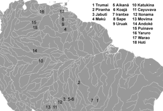 Línguas isoladas da Amazônia.
