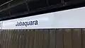 Placa da estação Jabaquara