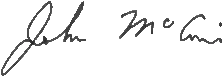 Assinatura de John McCain