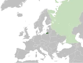 Localização do Oblast de Calininegrado na Rússia.