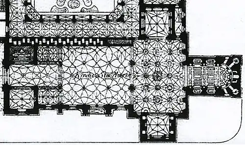 Planta da Igreja, c.&nbsp;1880 (Haupt)