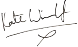 Assinatura de Kate Winslet