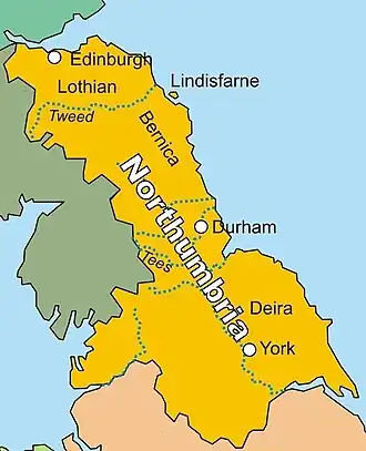 Localização de Nortúmbria